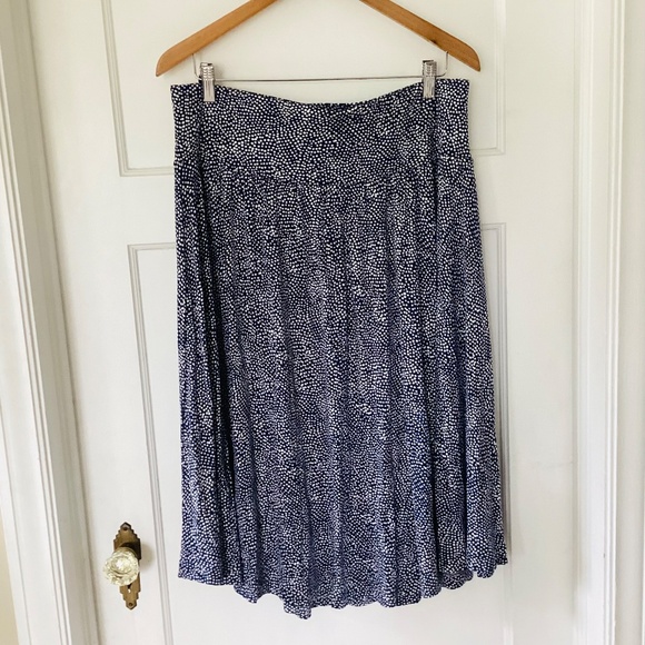 Hilary Radley Blue & White Polka Dot Mid Length Skirt Women's Size Large NWT - Picture 10 of 10